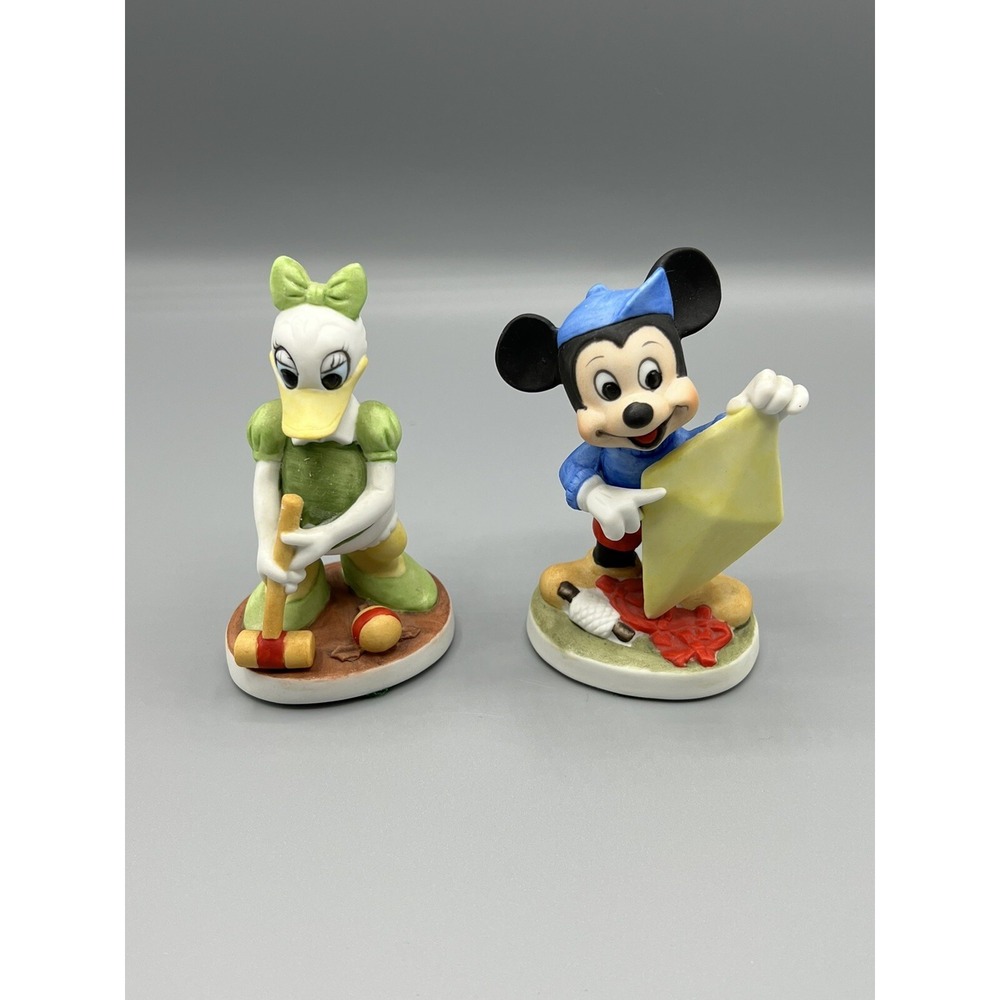 Walt Disney Productions Vintage Mickey Mouse‎ Daisy Duck Figurines Lot of 2